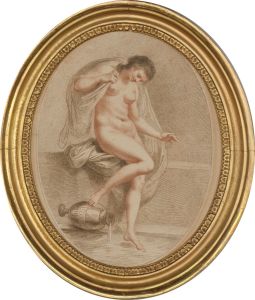 Fine Early 20th Century Picture Frame - Oval Gilt Frame with Lamb's Tongue