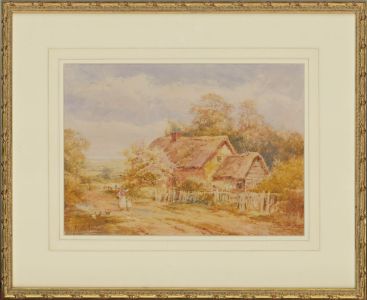M.C. Tennant - Fine 19th Century Watercolour, Country Lane Cottage
