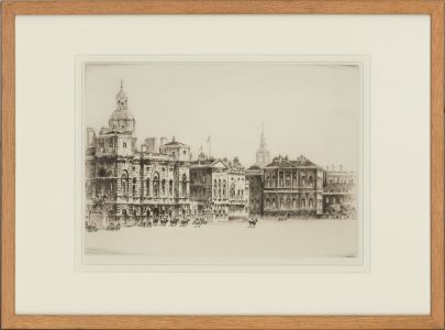 Frederick Arthur Farrell (1882-1935) - Framed Etching, Changing the Guards