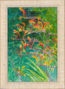 John Ivor Stewart PPPS (1936-2018) - Framed Contemporary Acrylic, Vibrant Garden