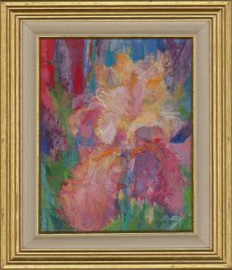 John Ivor Stewart PPPS (1936-2018) - Contemporary Pastel, Iris from Courson