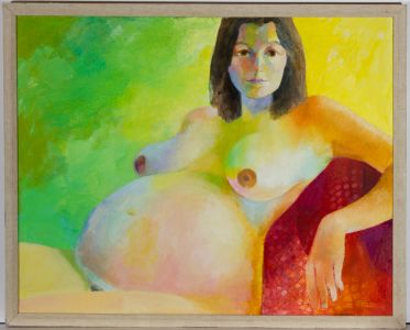 John Ivor Stewart PPPS (1936-2018) - Signed Contemporary Oil, The Pregnancy