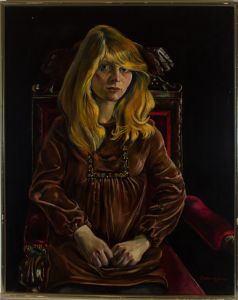 John Cherrington (1931-2015) - 20th Century Oil, Lady in a Chair