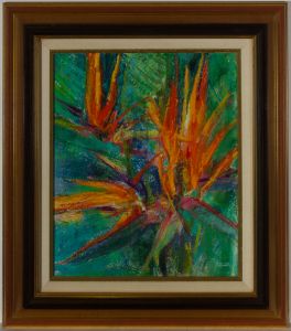 John Ivor Stewart PPPS (1936-2018) - Fine Contemporary Pastel, Strelitzia