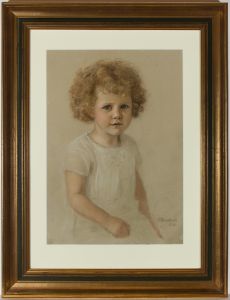 Josephine Streatfeild SWA (1879-1936) - 1926 Pastel, Portrait of a Young Child