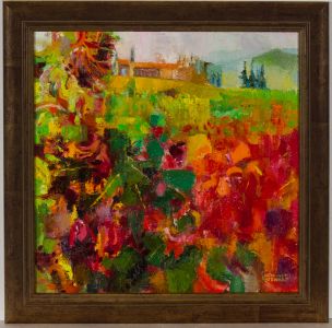 John Ivor Stewart PPPS (1936-2018) - Contemporary Oil, Lacoste Autumn Vines