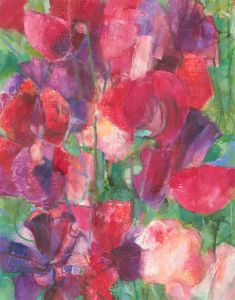 John Ivor Stewart PPPS (1936-2018) - Contemporary Acrylic, Sweet Peas