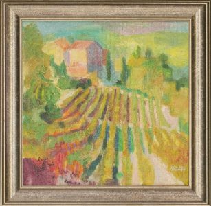 John Ivor Stewart PPPS (1936-2018) - Fine Contemporary Acrylic, Vines Bonnieux