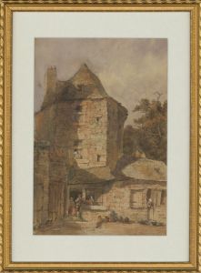 Fine Continental 19th Century Watercolour - The Visitor