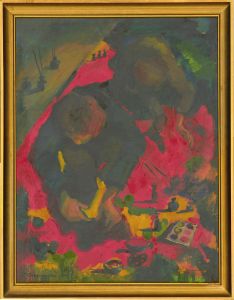 John Cherrington (1931-2015) - Signed & Framed 1968 Oil, Boys Painting