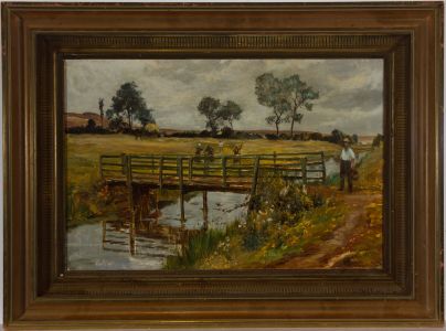 Ernest Herman Ehlers (1858-1943) - 19th Century Oil, Rural Haymaking Scene