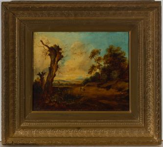 After Jan Wijnants - Fine 1889 Oil, A Landscape with Two Dead Trees