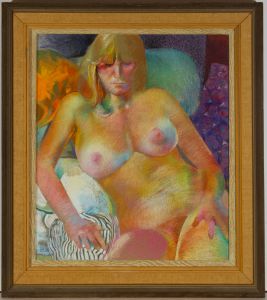 John Ivor Stewart PPPS (1936-2018) - Signed Contemporary Pastel, Blond Model