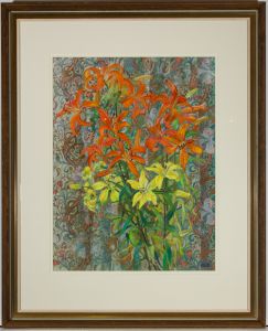 John Ivor Stewart PPPS (1936-2018) - Signed & Framed 1997 Pastel, Lilies