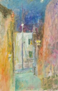 John Ivor Stewart PPPS (1936-2018) - Contemporary Acrylic, French Street Scene