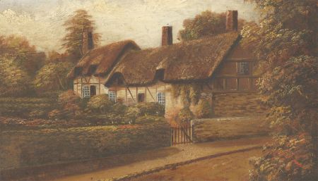 Hugh Church - Signed Late 19th Century Oil, Country Cottage Garden