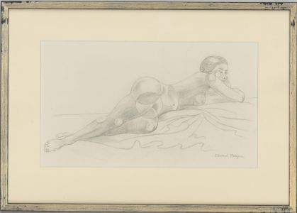 Edward Morgan (1933-2009) - 20th Century Graphite Drawing, Nude Laying