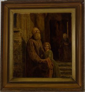 Framed Late 19th Century Oil - The Blind Man