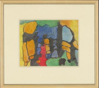 Barbara P. Morgan - Framed 20th Century Watercolour, Rock Shapes