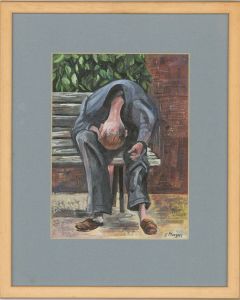 Edward Morgan (1933-2009) - Fine 1988 Gouache, The Vagrant