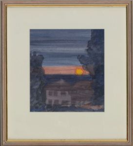 Barbara P. Morgan - Framed 20th Century Watercolour, Evening View