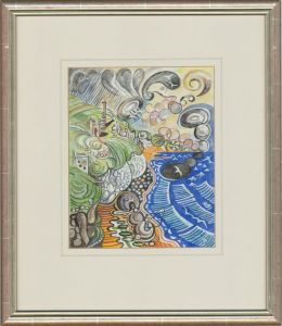 Edward Morgan (1933-2009) - Signed & Framed Watercolour, Tin Mines Cornwall