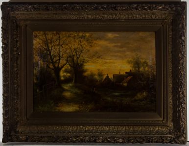 Peter Leslie (b.1877) - Late 19th Century Oil, Cailly River, Rouen