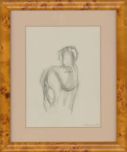 L. Kreman - 1992 Graphite Drawing, Portrait of a Dog