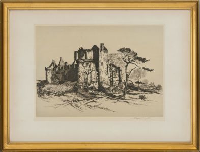 Albany E. Howarth ARE (1872-1936) - Signed Etching, Craigmillar Castle
