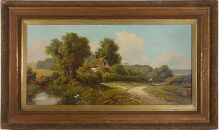 Robert Robin Fenson (fl.1880-1920) - 1899 Oil, The Workman's Cottage