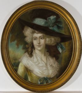 Framed Early 20th Century Pastel - The Duchess of Devonshire