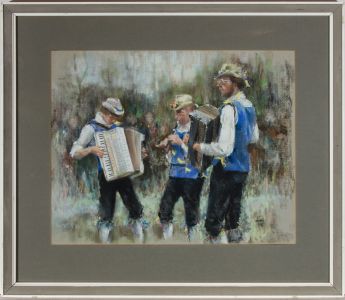 Dennis Frost PS (1925-1982) - Framed Mid 20th Century Pastel, The Martlets