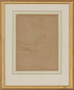 Reginald Goodfellow (1894-1985) - Pen & Ink Drawing, Meninsky in the Life Room