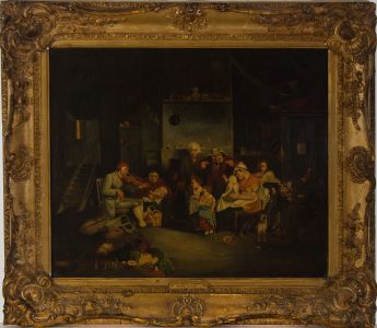 After David Wilkie RA  - Framed Mid 19th Century Oil, The Blind Fiddler