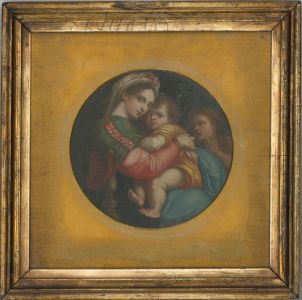 After Raphael - Fine 19th Century Oil, Madonna della sedia