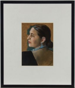 V.S. - Framed 20th Century Pastel, Spanish Dama