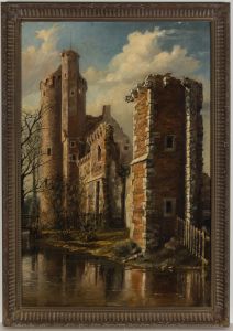 Edward S. Bearcroft - Fine Framed Late 19th Century Oil, Moated Castle Ruins
