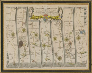 John Ogilby (1600-1676) - Framed 1675 Engraving, From Oxford to Coventry