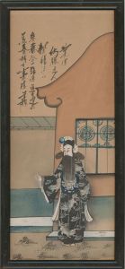Framed Early 20th Century Watercolour - Japanese Emperor