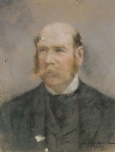 May Grunnard - For Restoration 1907 Pastel, Portrait of a Gentleman