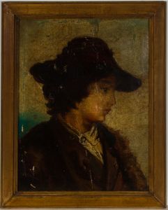 Attrib. Fred Marriott (1860-1941) - For Restoration, Oil, Portrait of a Boy
