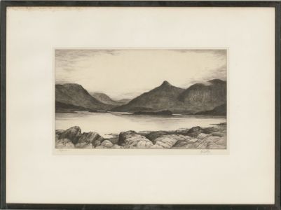 John Fullwood RBA (1854-1931) - Framed Etching, Loch Leven and Glencoe