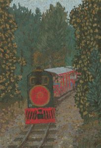 Malcolm J. Hitchcock RWA (1929-1998) - Signed 1995 Oil, Le Petit Train