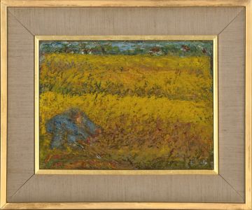 Che Newton Woof - Framed 1972 Mixed Media, Cornfields