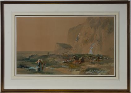 James Vivien de Fleury (1847-1902) - 1900 Watercolour, Whitecliff Bay, IOW