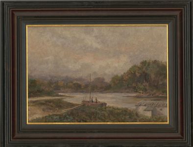 Attrib. John Falconar Slater (1857-1937) - Fine Framed Oil, Lake View