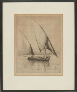 Albany E. Howarth (1872-1936) - Signed Early 20th Century Etching, On the Nile