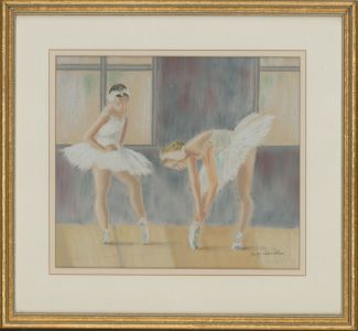 Gladys Valler-Wilson - Signed & Framed Mid 20th Century Pastel, Ballerinas