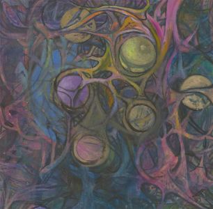 Margaret O. Hole (1919-2012) - 20th Century Oil, Cellular Abstraction