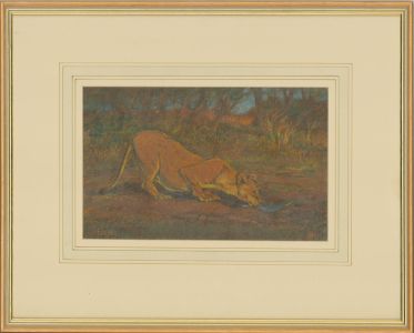 Henry E. Foster (1921-2010) - 1967 Pastel, The Lioness